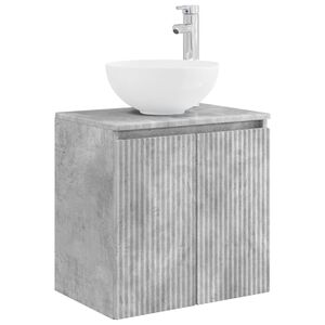 vidaXL Wall-Mounted Sink Vanity Concrete Grey 49.5 x 35 x 63 cm