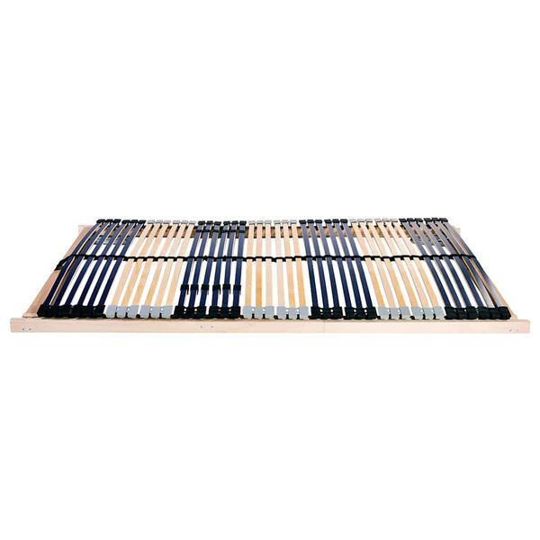 vidaXL Slatted Bed Base Brown 140 x 190 cm Solid Beech Wood