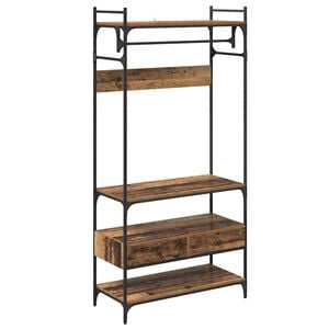 vidaXL Wardrobe with Shelf Old wood 89 x 39 x 184.5 cm Engineered wood