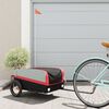 vidaXL Bike Trailer Black and Red 30 kg Iron