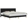 vidaXL Bed Frame with Headboard Black 180 x 200 cm Fabric