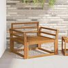 vidaXL Outdoor Middle Sofa Solid Acacia Wood Natural