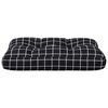 vidaXL Pallet Cushion Black Check Pattern 60x40x12 cm Fabric