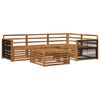 vidaXL Outdoor Sofa Set 5 pcs Natural Solid Acacia Wood
