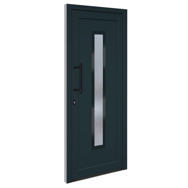 vidaXL Front Door Anthracite 88x200 cm PVC