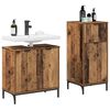 vidaXL Bathroom Furniture Set 2 pcs Old Wood Engineered Wood and Metal