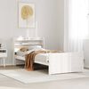 vidaXL Bed Frame with Headboard without Mattress White 90x200 cm