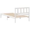 vidaXL Bed Frame with Headboard White 80 x 200 cm Solid Pine Wood