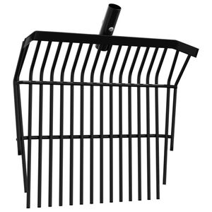 vidaXL Pitchfork Head with 14 Tines Black Steel