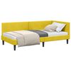 vidaXL Corner Bed Frame with Headboard Yellow 90 cm x 190 cm Velvet