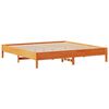 vidaXL Bed Frame without Mattress Wax Brown 180x200 cm Super King Solid Wood Pine