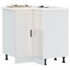 vidaXL Kitchen Corner Base Cabinet Porto High Gloss White Engineered Wood