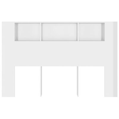 vidaXL Headboard Cabinet High Gloss White 160x18.5x104.5 cm