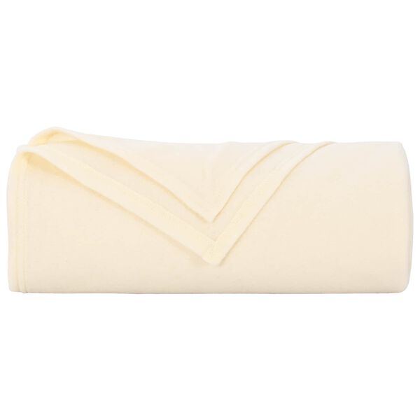 vidaXL Throw Blanket Cream 280 x 210 cm Fleece