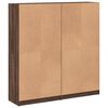 vidaXL Bookcase with Doors Brown Oak 136x37x142 cm Engineered Wood