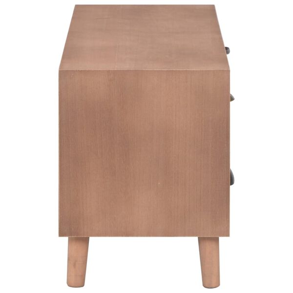 vidaXL TV Cabinet with 5 Drawers 90x30x40 cm Solid Pinewood