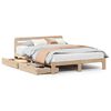 vidaXL Bed Frame without Mattress 120x190 cm Small Double Solid Wood Pine