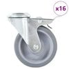 vidaXL 16 pcs Bolt Hole Swivel Casters 100 mm