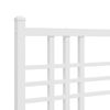 vidaXL Metal Bed Frame without Mattress with Headboard White 90x200cm