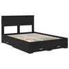 vidaXL Bed Frame with Headboard Black Oak 160 x 200 cm Engineered Wood