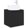 vidaXL Wall-mounted Sink Vanity Black 49.5 x 44.5 x 65.5 cm