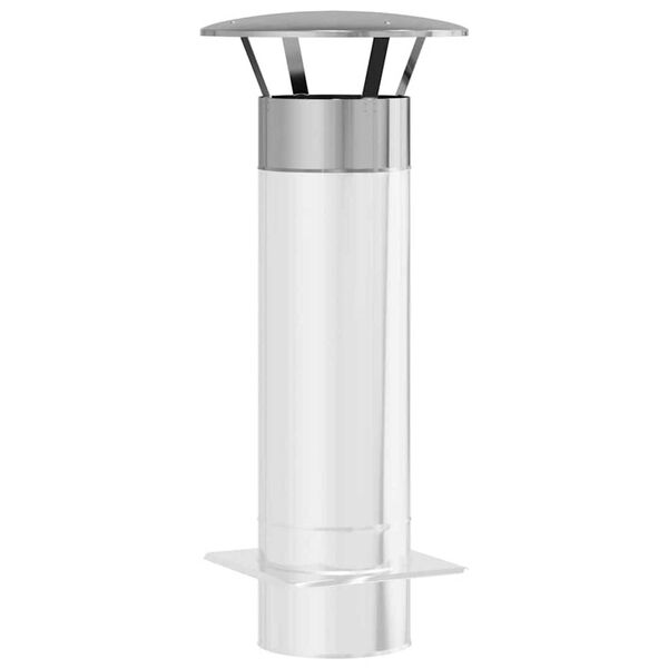 vidaXL Rain Cover Chimney Silver 35 x 35 x 20 cm Stainless Steel