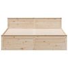 vidaXL Bed Frame without Mattress with Headboard 180x200 cm Super King Solid Wood Pine