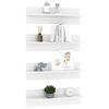 vidaXL Wall Shelf 4 pcs High Gloss White 60x11.5x18cm Engineered Wood