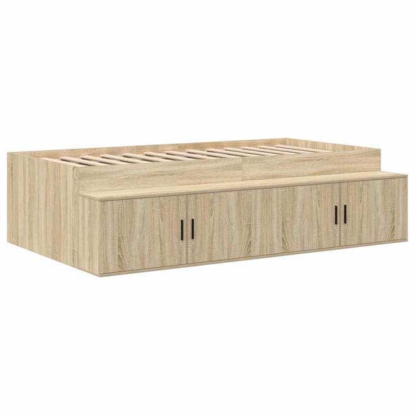 vidaXL Bed Frame with Drawer Sonoma Oak 80 x 200 cm Engineered Wood