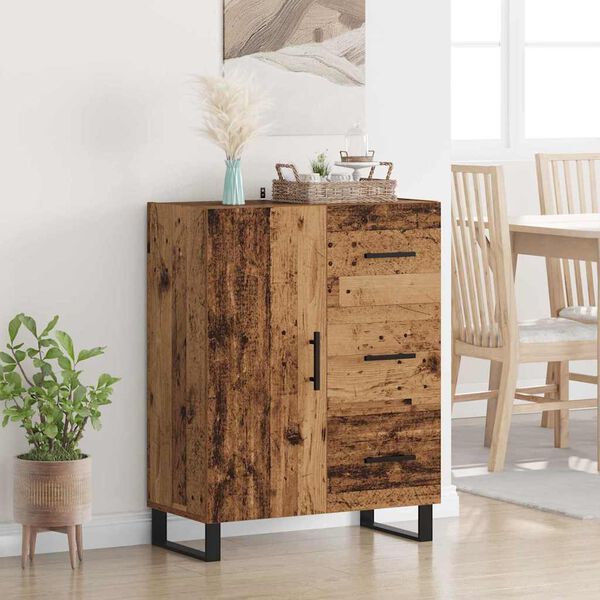 vidaXL Sideboard Old Wood 69.5 x 34 x 90 cm Engineered Wood and Iron