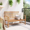 vidaXL Garden Bench Natural 110 x 64 x 76.5 cm Solid teak wood