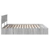 vidaXL Bed Frame with Shelf Grey Sonoma 200 x 200 cm Engineered Wood
