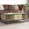 vidaXL Coffee Table Sonoma Oak 100x57x35 cm Engineered Wood and Metal