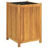 vidaXL Garden Planter with Liner 50x50x75 cm Solid Wood Acacia