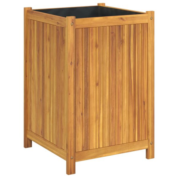vidaXL Garden Planter with Liner 50x50x75 cm Solid Wood Acacia