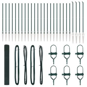 vidaXL Fence Post Green 50 x 1.2 m (19 x 19 mm mesh) Steel and PVC