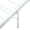 vidaXL Bed Frame without Mattress White Metal 140x200 cm