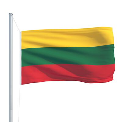 vidaXL Lithuania Flag and Pole Aluminium 6.2 m