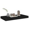 vidaXL Floating Wall Shelf Black 50x23x3.8 cm MDF