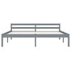 vidaXL Bed Frame without Mattress Grey Solid Pine Wood 180x200 cm Super King