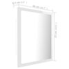 vidaXL LED Bathroom Mirror High Gloss White 40x8.5x37 cm Acrylic