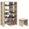 vidaXL Shoe Cabinet with Shelf 2 pcs Sonoma Oak Engineered Wood