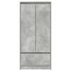 vidaXL Cabinet with Drawer Concrete Grey 55.5x34x119.5 cm Engineered Wood