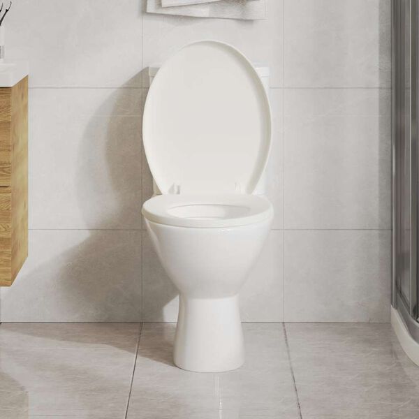 vidaXL Soft-close Toilet Seat with Quick-release Design White