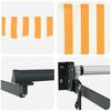 vidaXL Electric Retractable Awning Orange and White 3.5 x 2.5 m