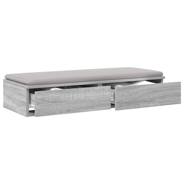 vidaXL Bed Drawers Grey Sonoma 80 x 36.5 x 16.5 cm Engineered Wood