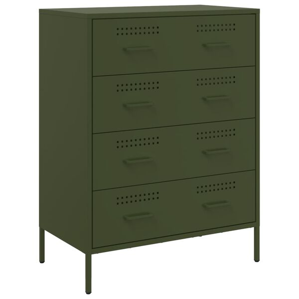 vidaXL Sideboard Olive Green 68x39x89 cm Steel
