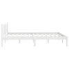 vidaXL Bed Frame without Mattress White Solid Wood 140x190 cm