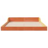 vidaXL Bed Frame Wax Brown 120 x 190 cm Solid Pine Wood
