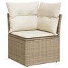 vidaXL 10 Piece Garden Sofa Set with Cushions Beige Poly Rattan Acacia